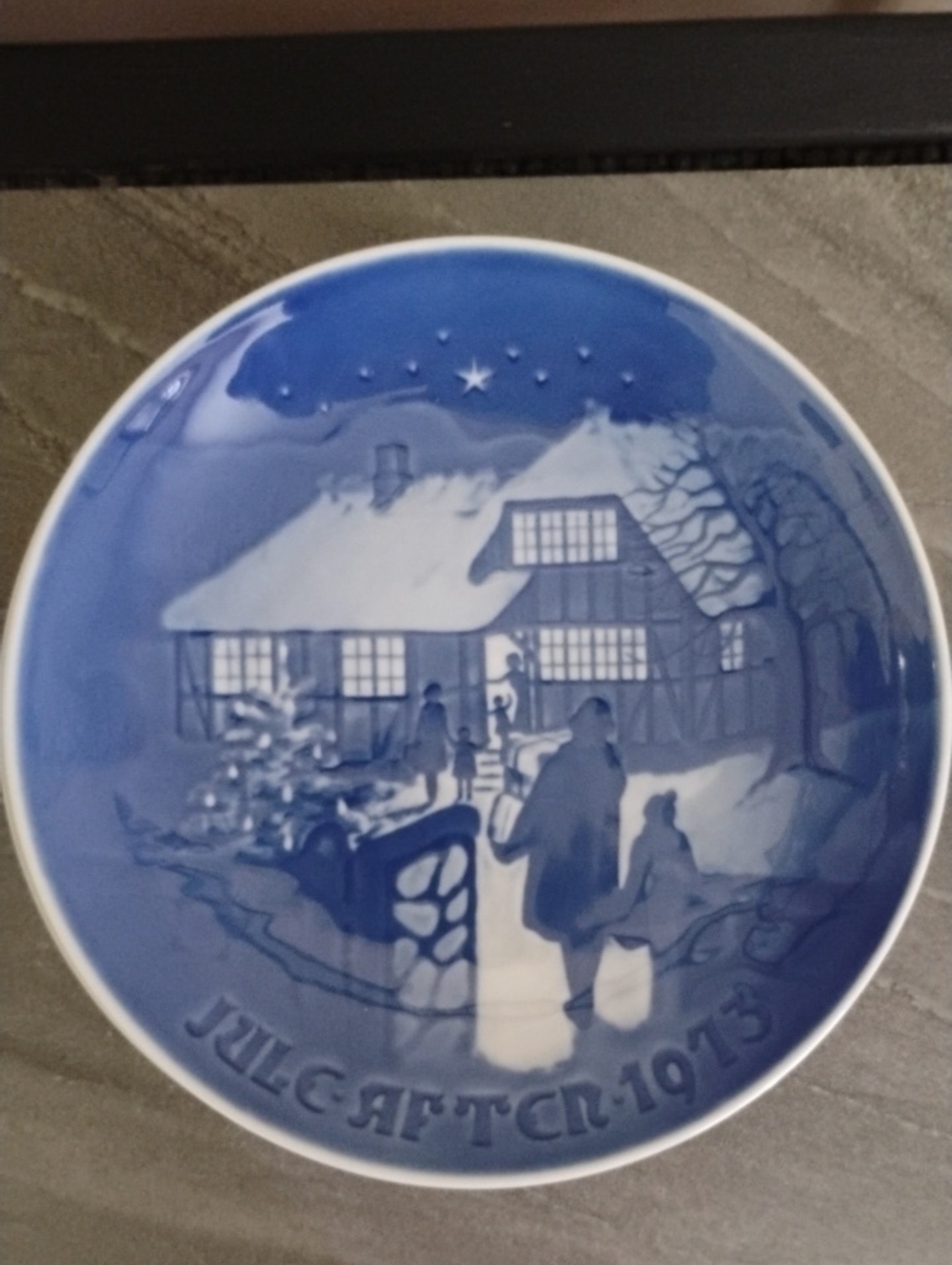 1973 Bing & Grondahl Jule Aften Country Christmas Copenhagen Porcelain Plate